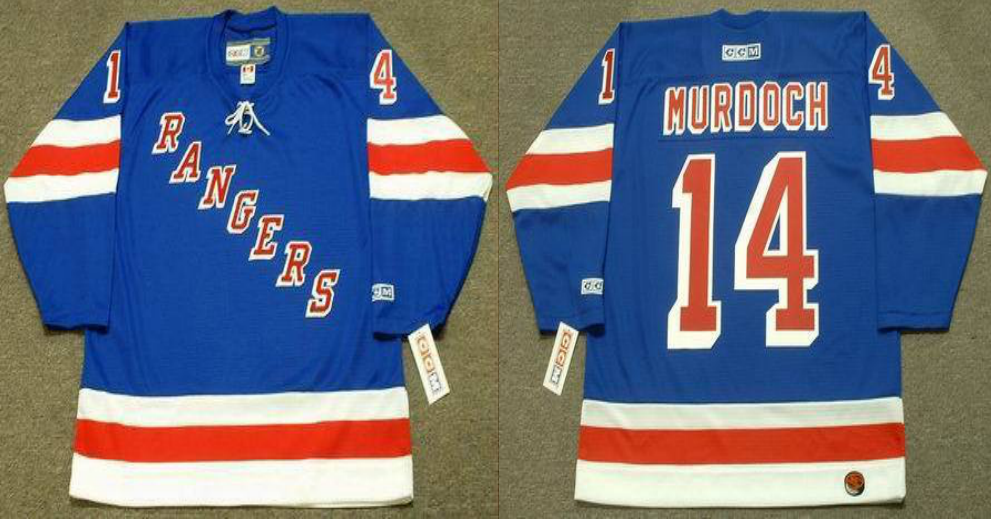 2019 Men New York Rangers 14 Murdoch blue CCM NHL jerseys